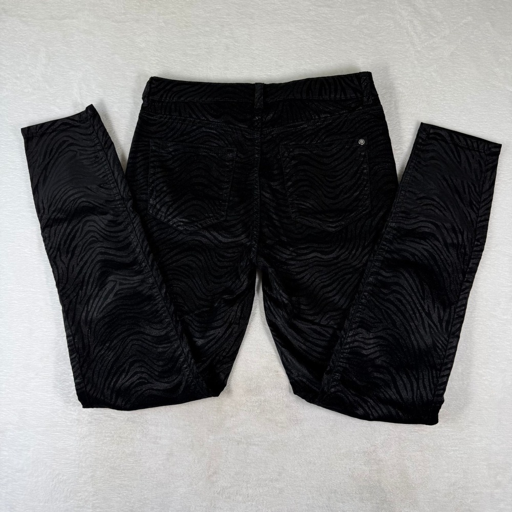 Ted Baker Dehbra Black Zebra Printed Cord Skinny Jeans Womens 28 NWT
